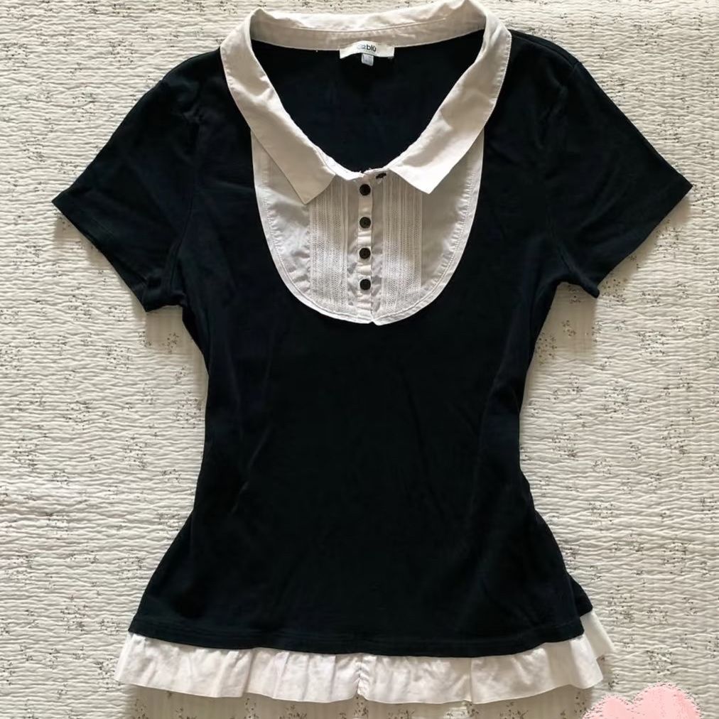 Vintage Collectible Buttons - Y2k doux SlimTshirt Goth faux 2