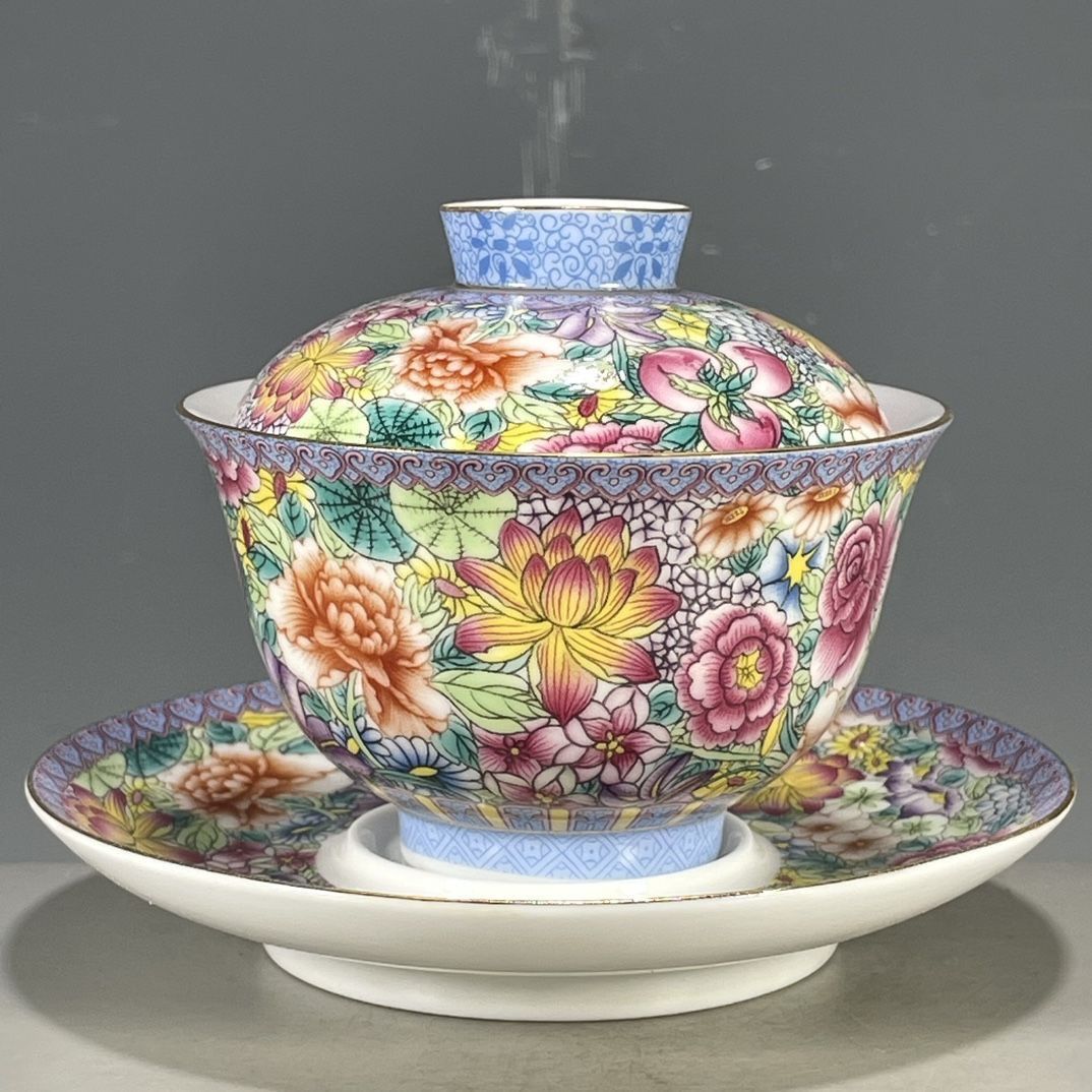 Vintage Collectible Pottery - Gaiwan à thé chinois vintage, 3