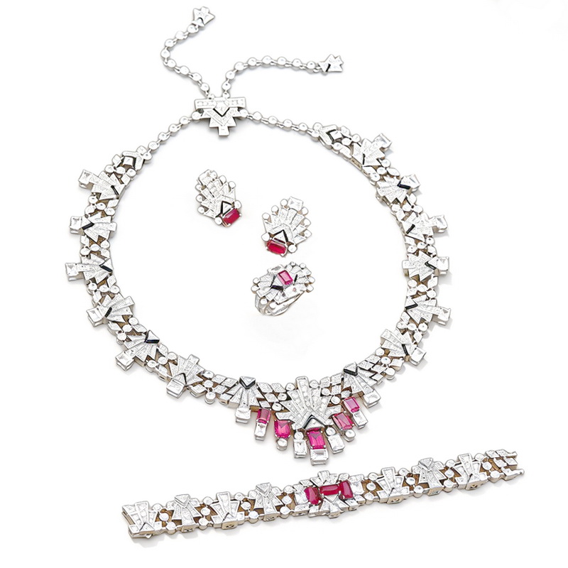 Vintage Collectible Jewelry - Parure de bijoux de soirée de