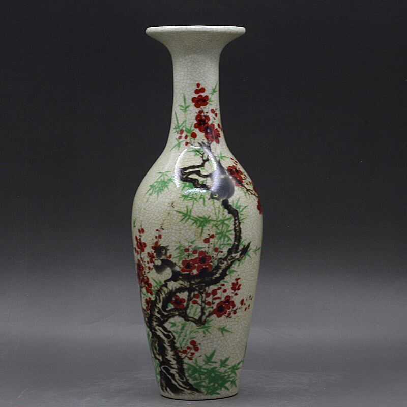 Vintage Collectible Pottery - Vase en céramique antique de Jingdezhen,