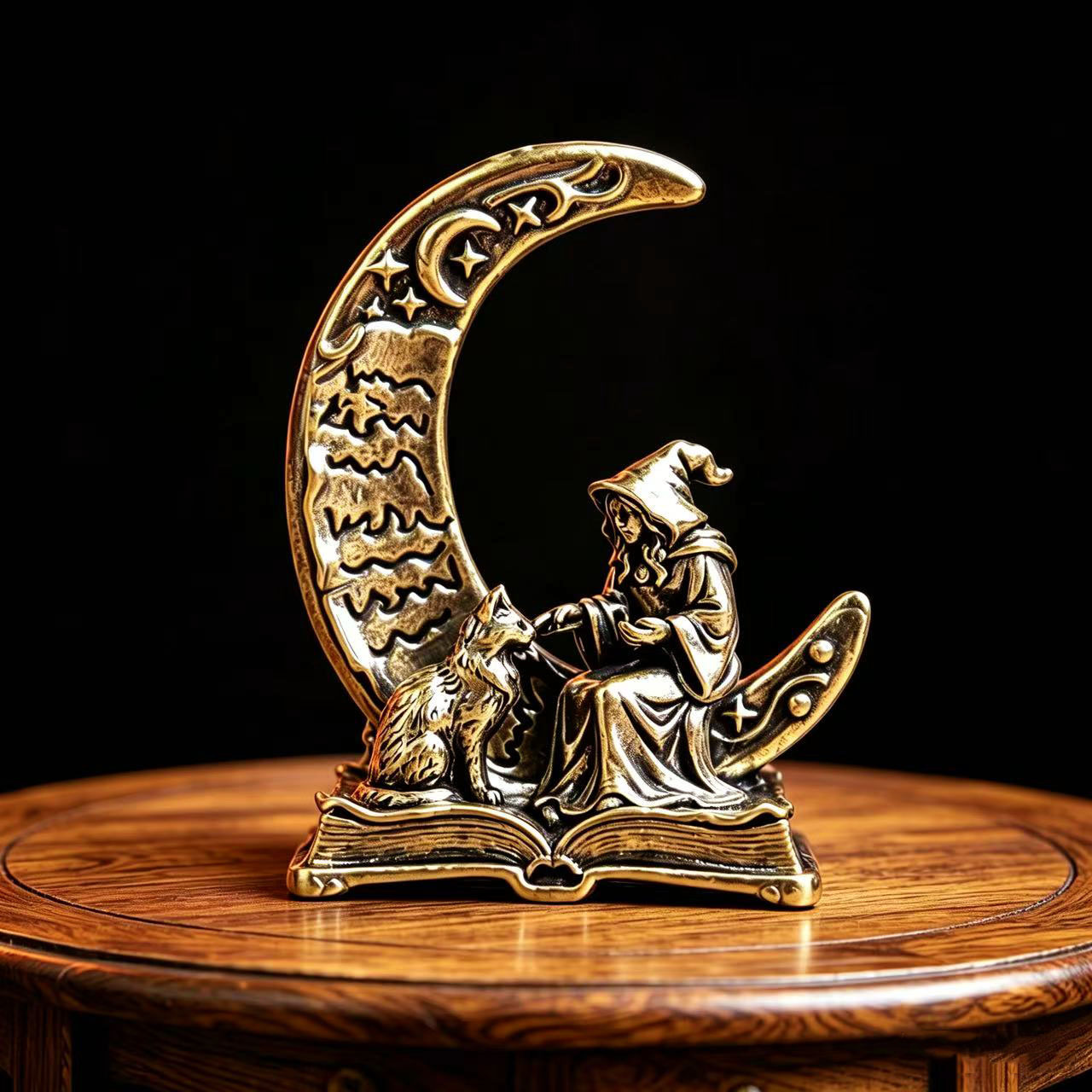 Vintage Collectible Ornaments - Statue décorative Sorcière de la Lune