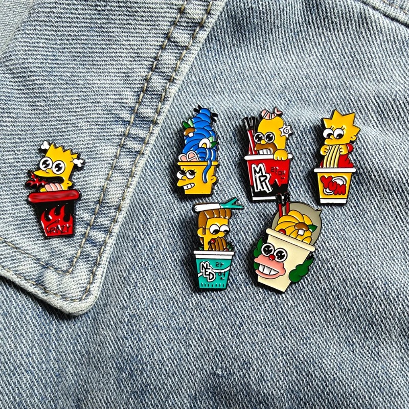Vintage Item - Ensemble de 6 badges amusants et