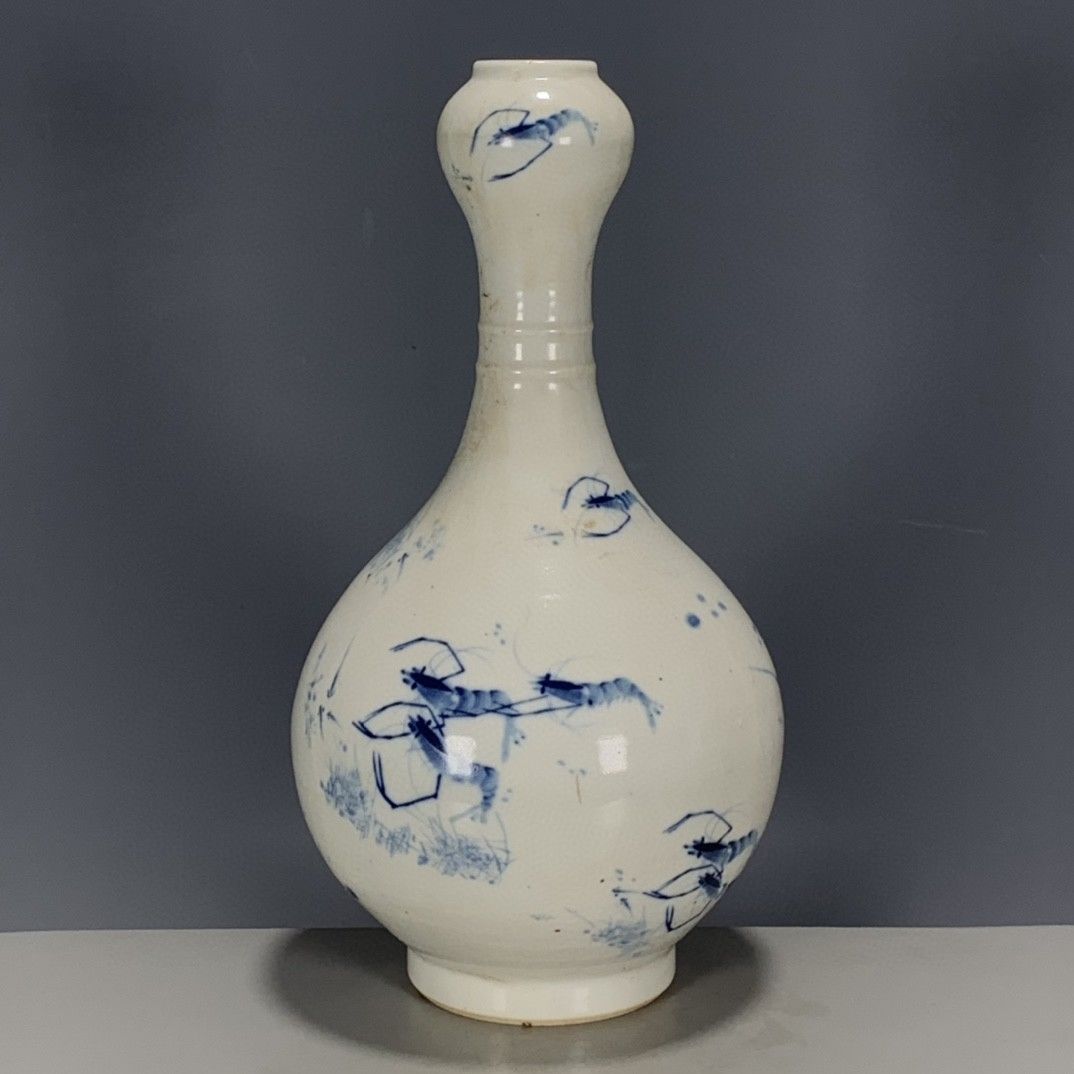 Vintage Collectible Pottery - Vase Hongxian style Reign, sous-glaçure bleu