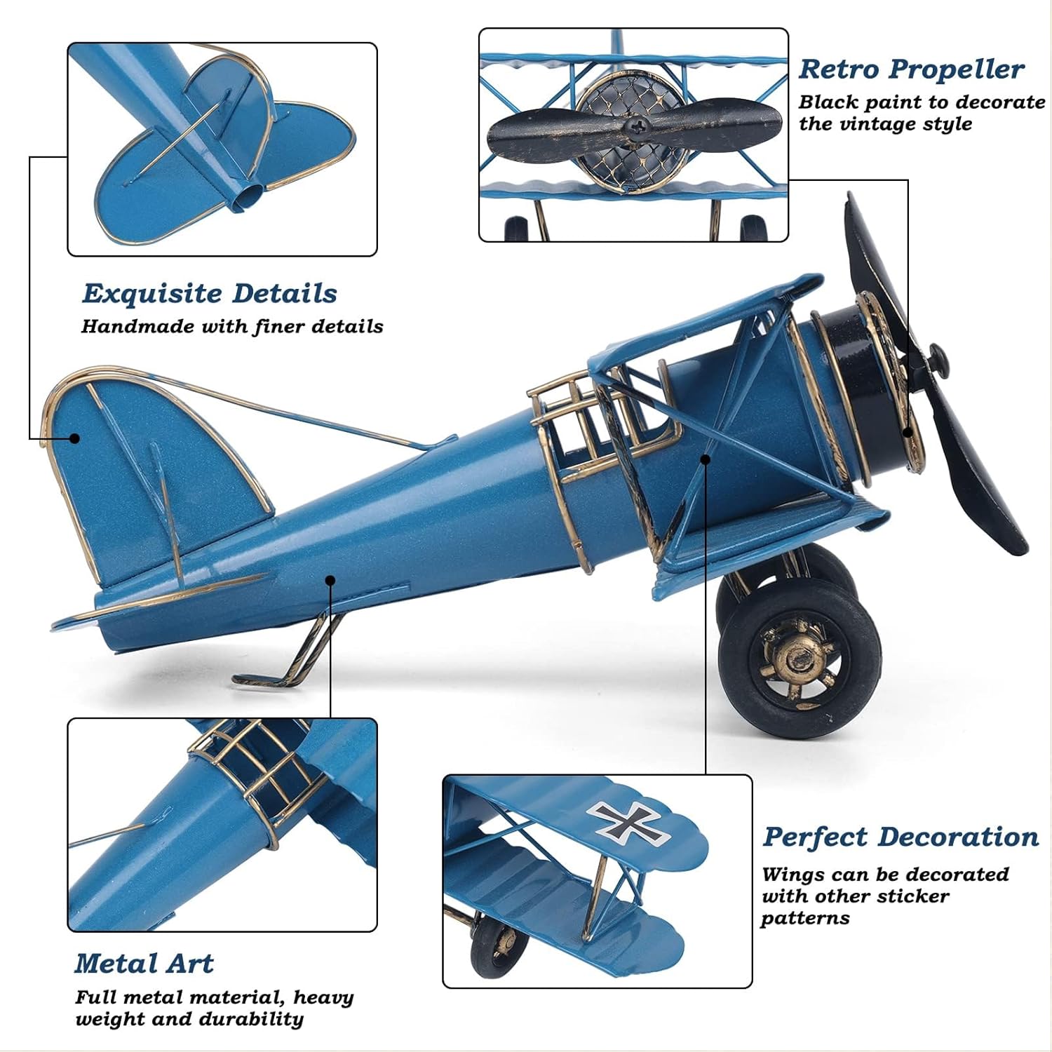 Modèle d'avion vintage en méta - Vintage Collectible Ornaments avis et prix