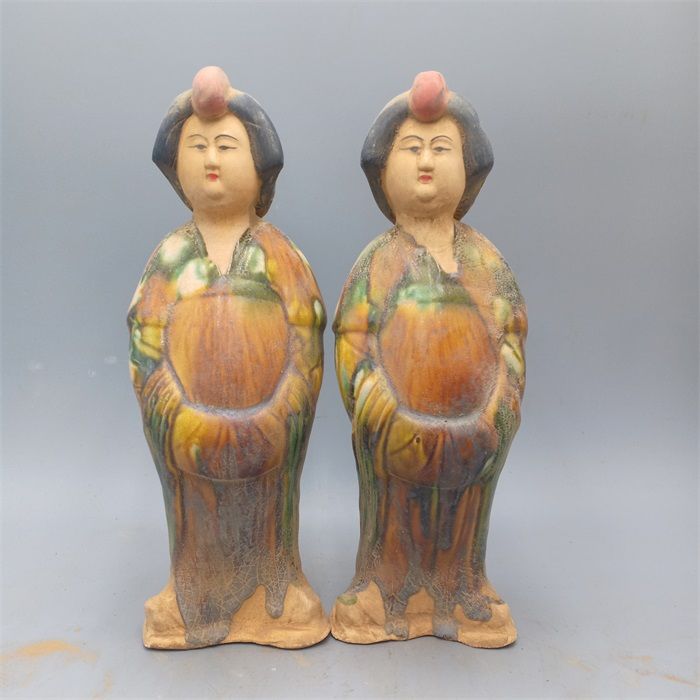 Statues de femmes peintes Tang - Vintage Collectible Pottery avis et prix