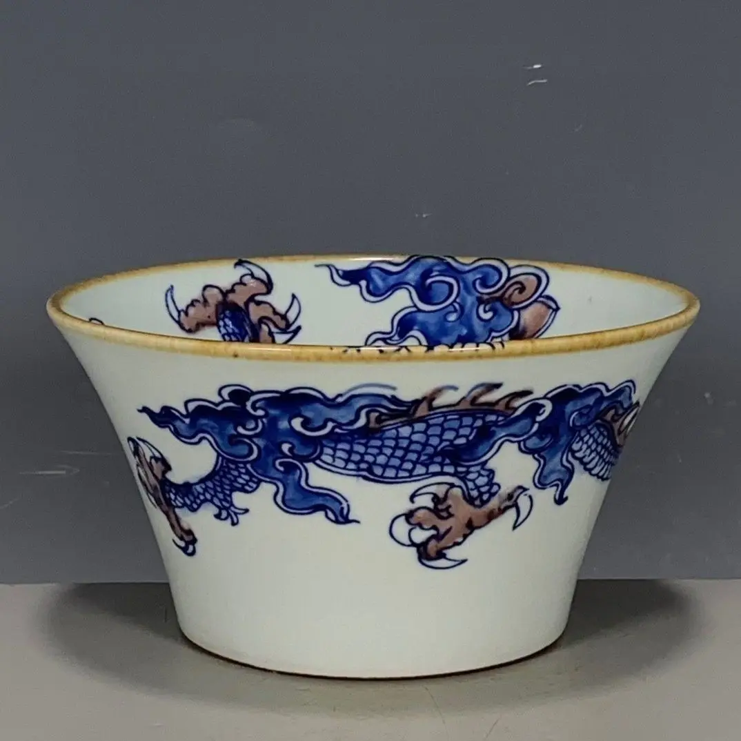Bol en porcelaine bleu et roug - Vintage Collectible Pottery avis et prix