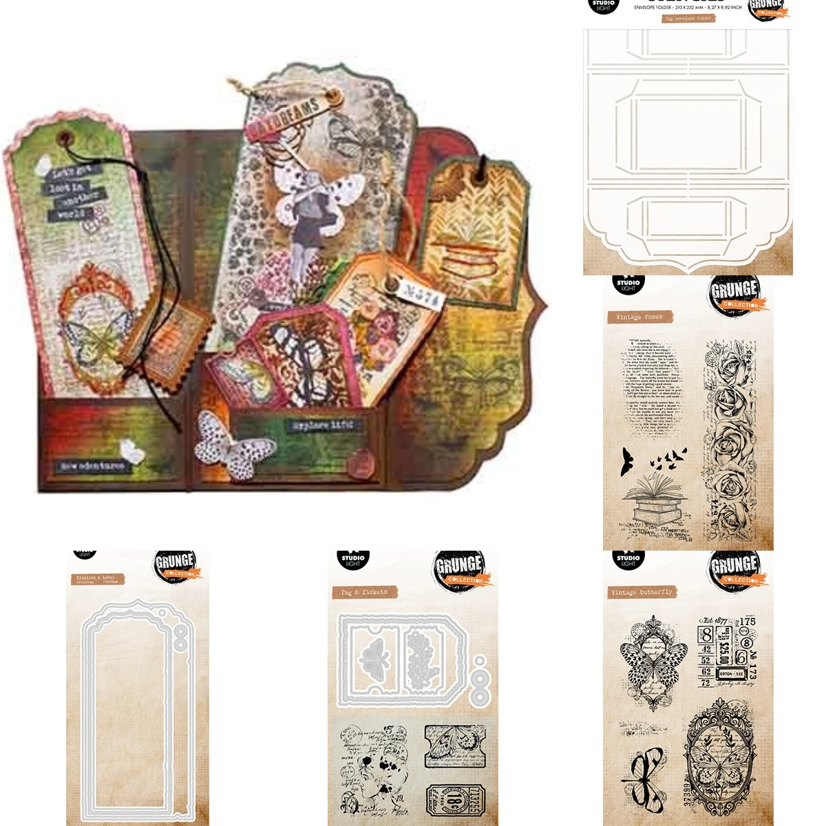 Collection Grunge de Roses Vin - Collectible Vintage Greeting Cards avis et prix